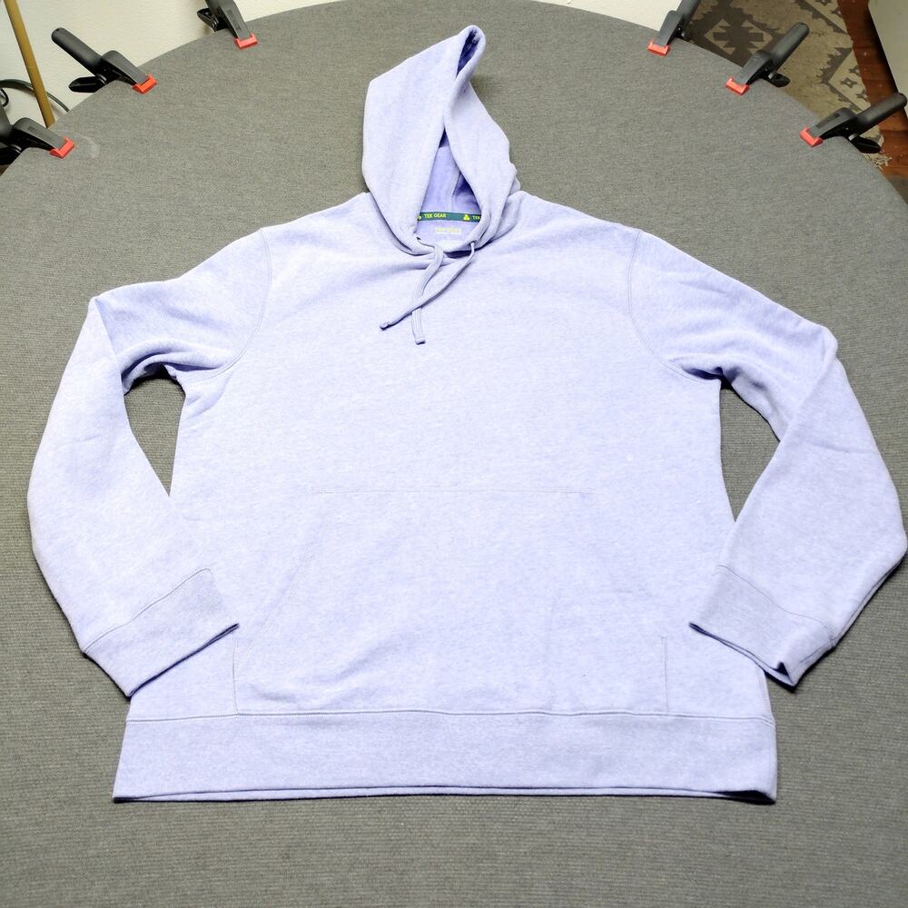 Tek Gear Ultra Soft Fleece Hoodie Mens Large Purple Kangaroo Pocket